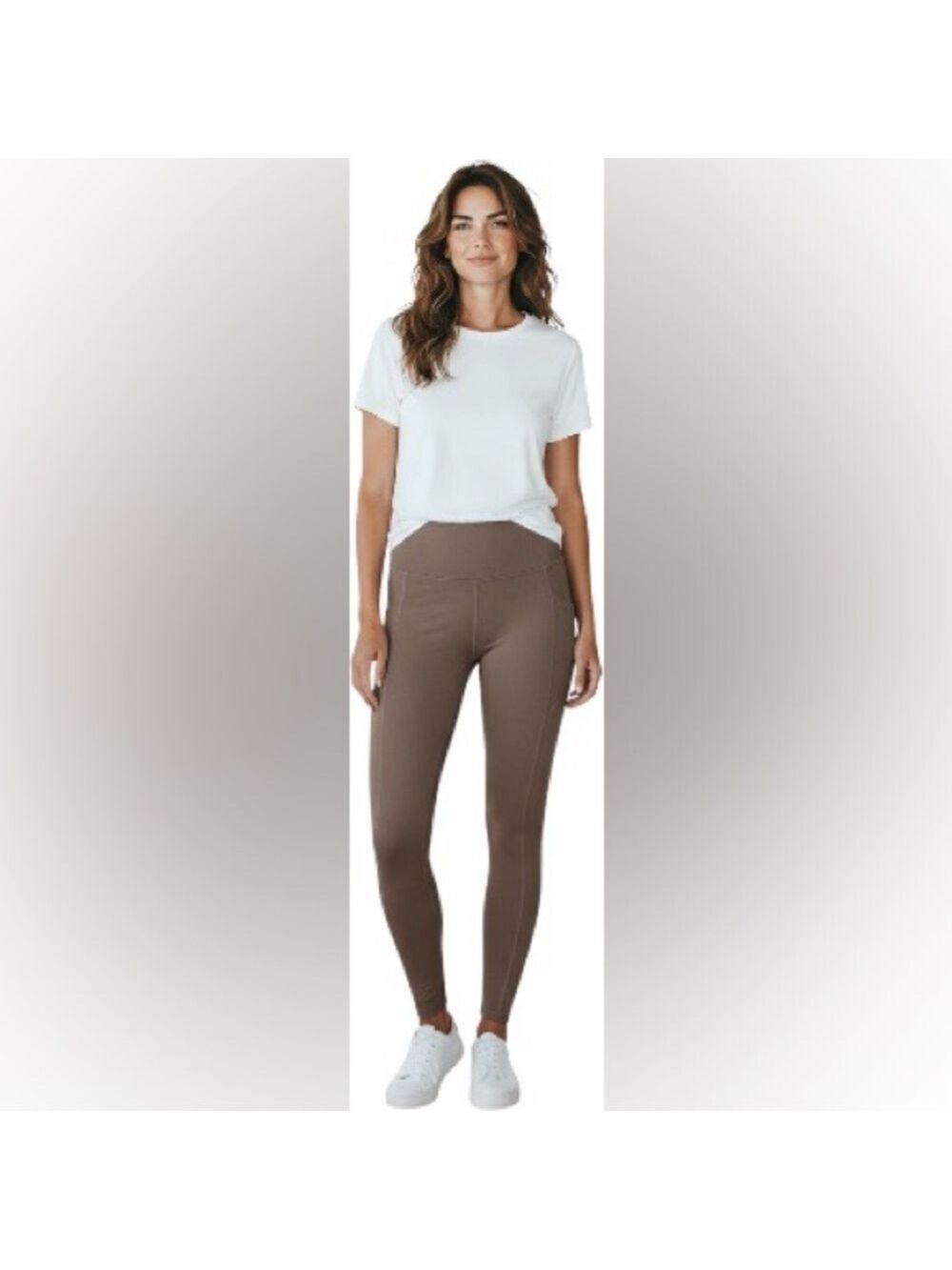 Move Theology Taupe Side Leg Pocket Leggings